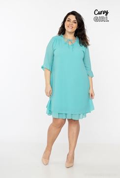 Immagine di PLUS SIZE DRESS WITH FLARED SLEEVE